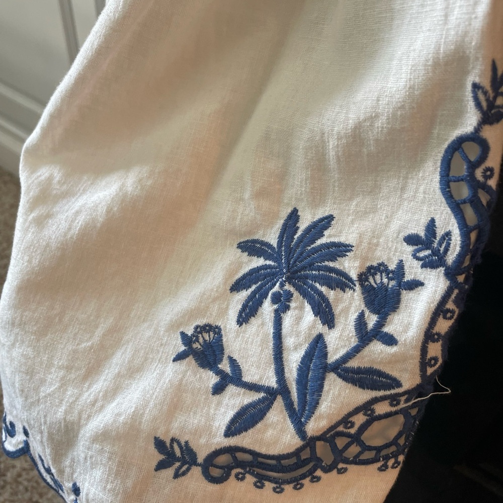 White Linen Romper - Picture 5 of 7